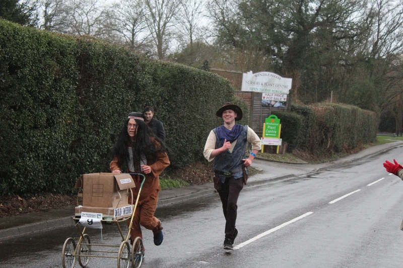 Photo 1 from the 2019 Windlesham Boxing Day Pram Race