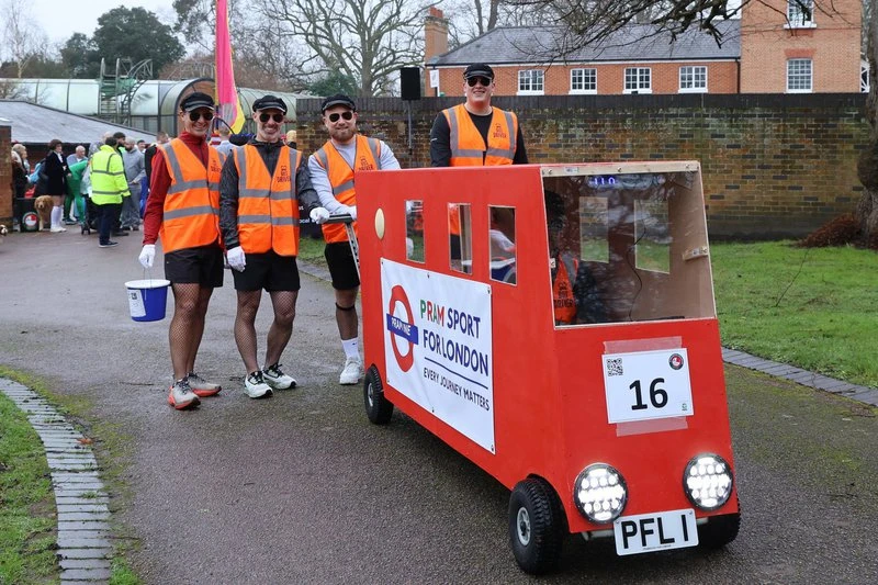 Photo 1 from the 2024 Windlesham Boxing Day Pram Race